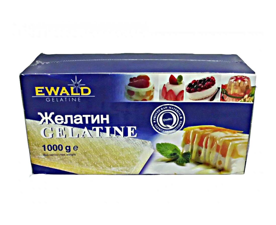 Желатин листовой Ewald 120+ Блюм, 1 кг